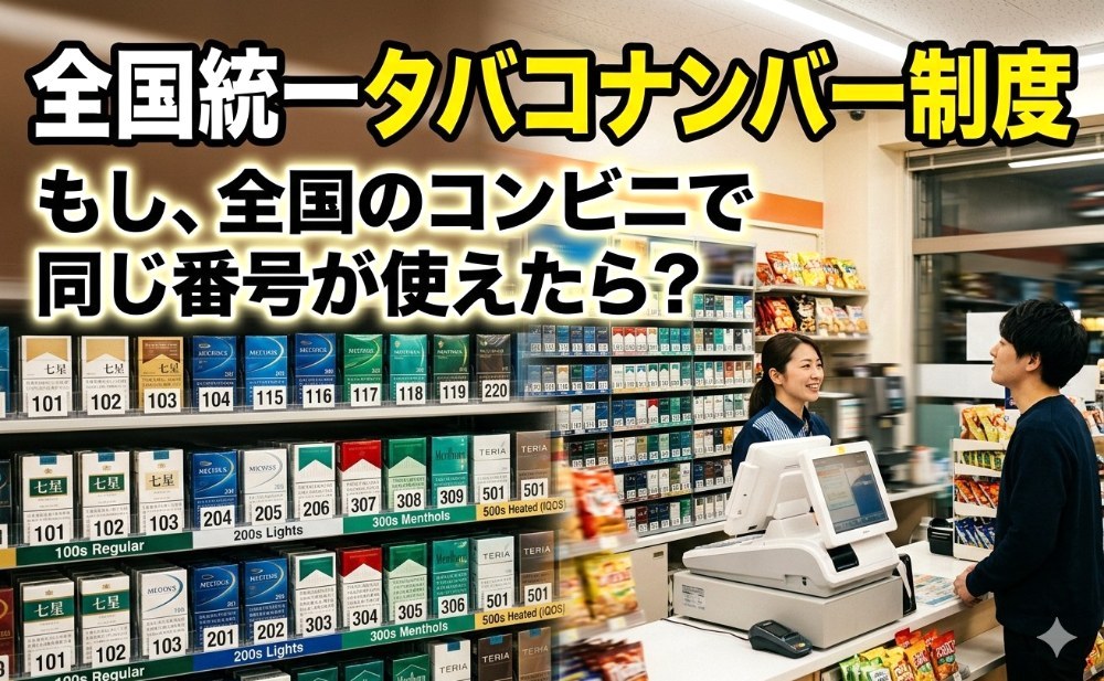 【コンビニ大手各社】タバコの番号を全国統一しませんか？他社を出し抜きましょう‼️
