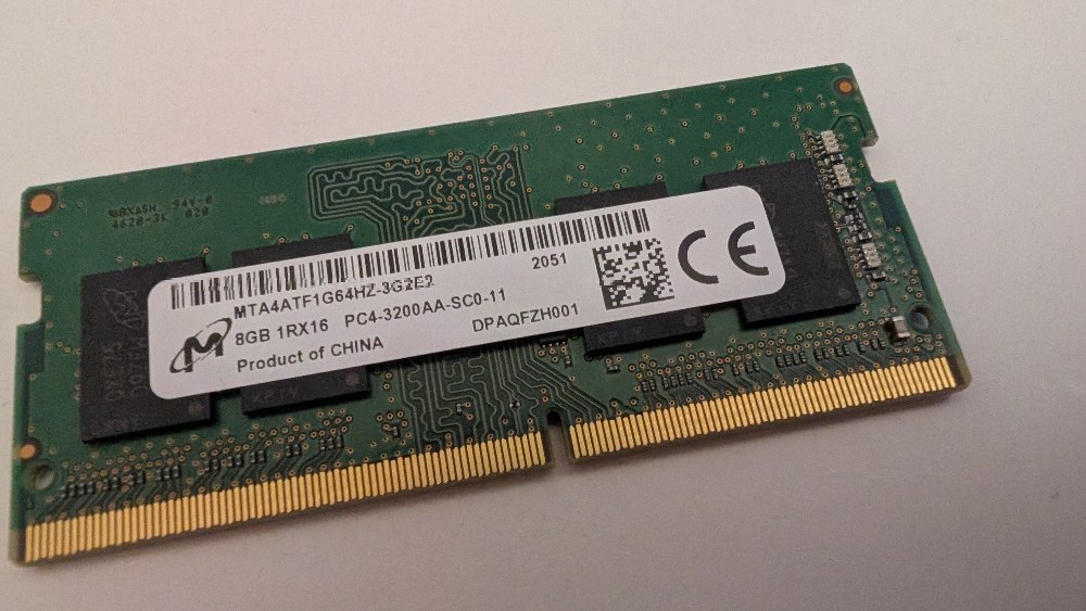 Micron 8GB DDR4-3200（ノートパソコン用メモリ） レビュー写真