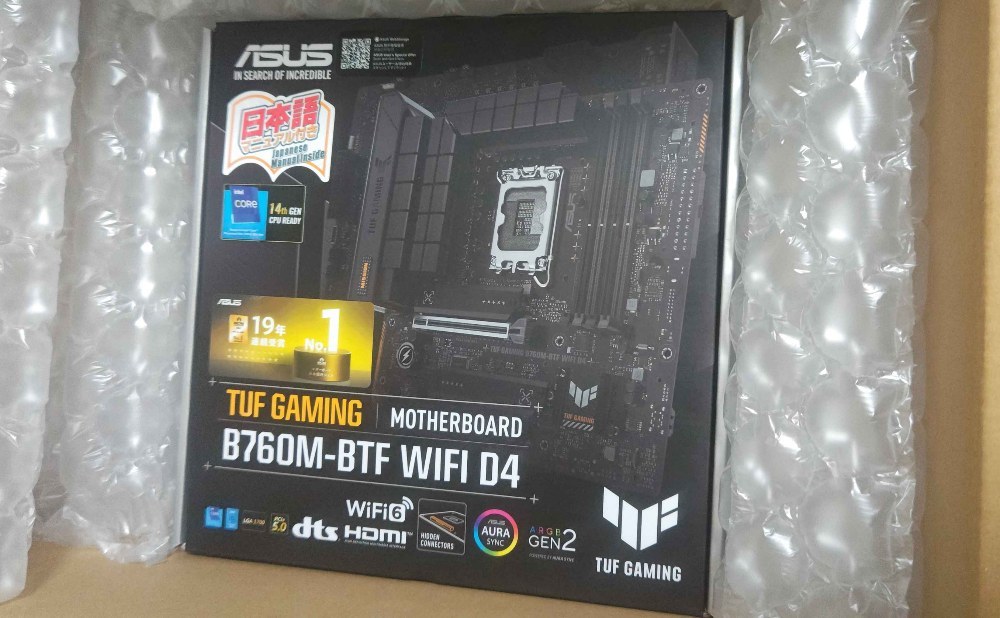 Asus TUF GAMING B760m-BTF WIFI D4 レビュー写真
