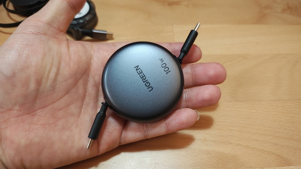 【超おすすめ】UGREEN の100W対応「巻き取り式USB充電ケーブル」が便利すぎる！【コンパクト】 レビュー写真