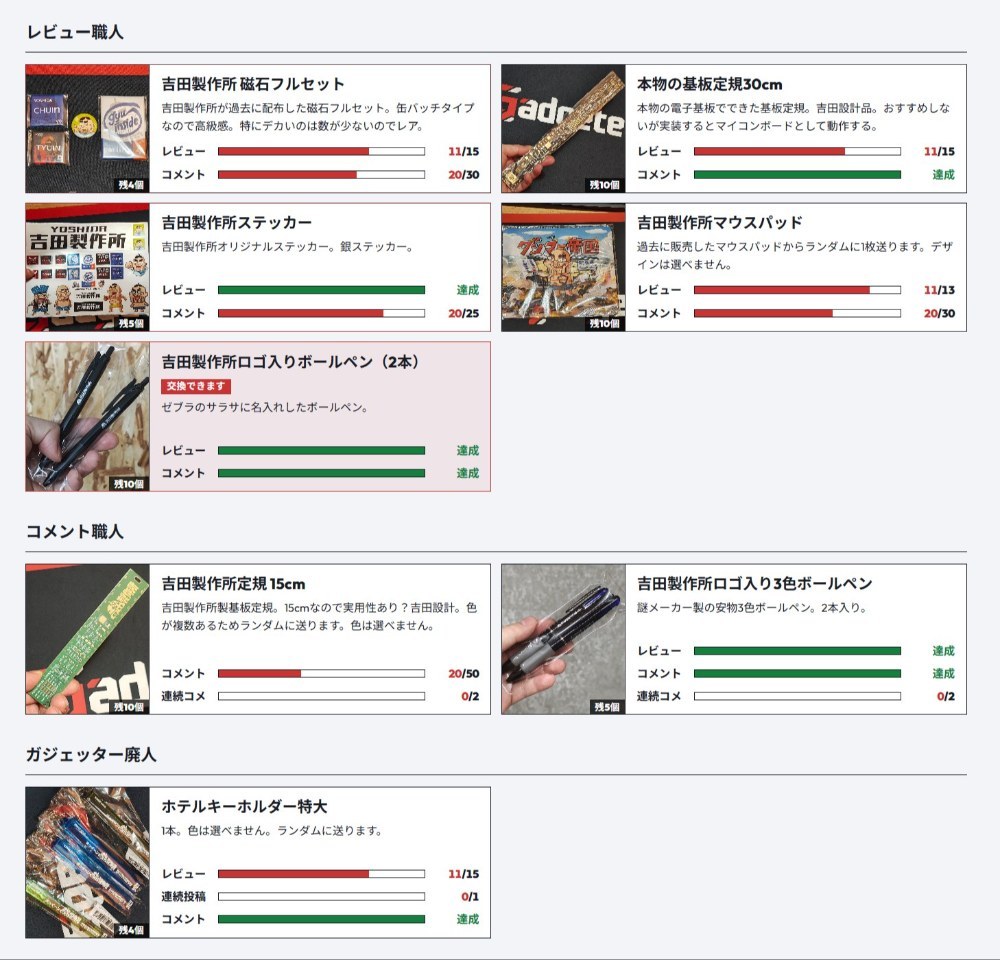 【徹夜】新新特典クエストシステム！記事とコメント数で商品プレゼント方式に改良したよ レビュー写真