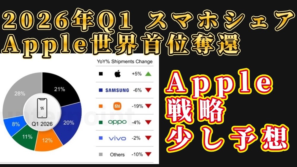 iPhone、Androidスマホのグローバル/国内シェア率、各OSごとアプリ最適化、Appleの戦略について